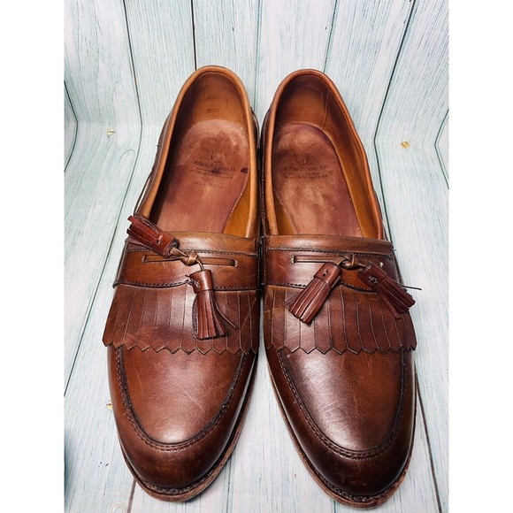 Allen Edmonds Alexandria Mens Size 14B Slip On Dress Shoes Tassel Loafer Brown main image 9